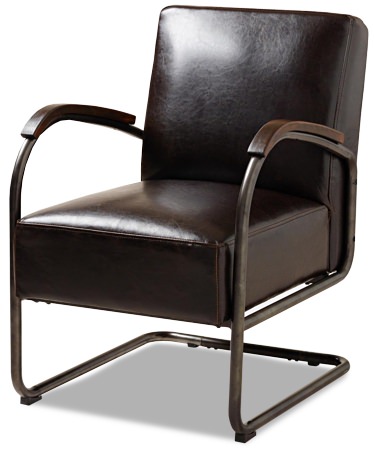 World Market Bi-Cast Leather Rhett Cantilever Chair