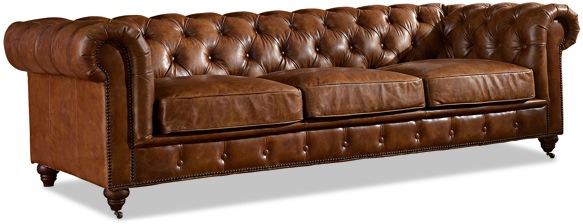 Crafters & Weavers Leather Chesterfield Sofa