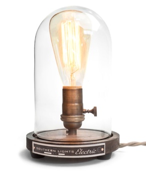 Southern Lights Electric Bell Jar Lamp