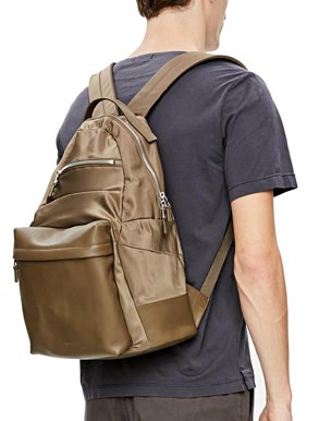 Theory Leather and Nylon Backpack