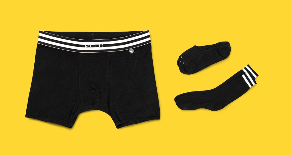 Related Garments Racer Socks and Boxer Briefs
