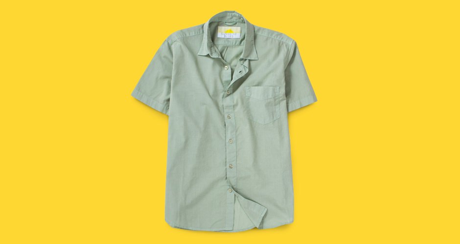 Sunshine Blues Garment-Dyed Cotton Shirt