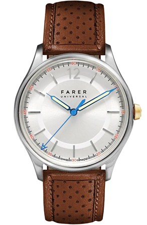Farer Kingsley Watch with Perforated Leather Strap
