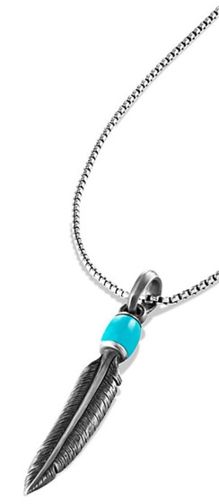 David Yurman Turquoise and Silver Feather