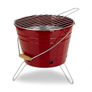 Crate & Barrel Red Bucket Grill