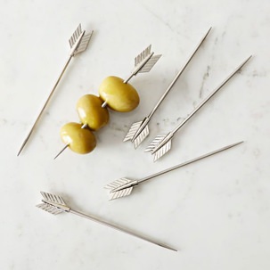 West Elm Stainless Steel Cocktail Picks