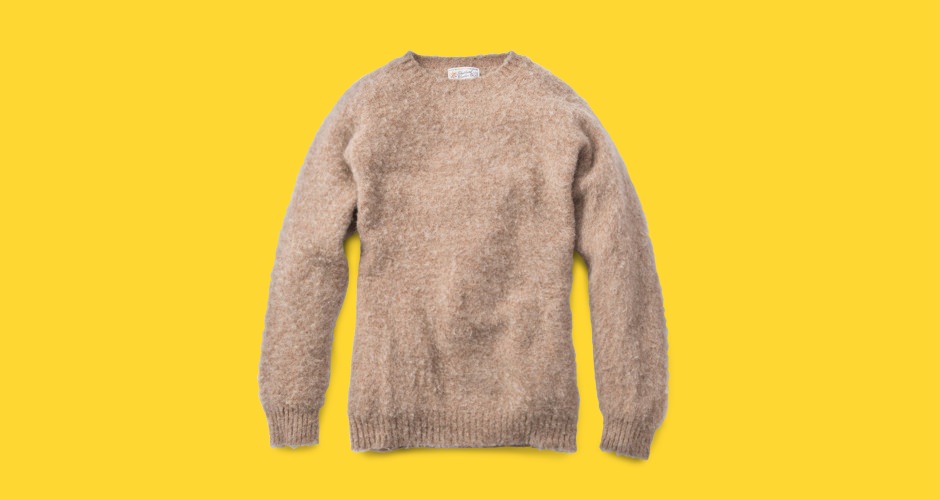 Shetland Woolen Co. Camel Shaggy Sweater