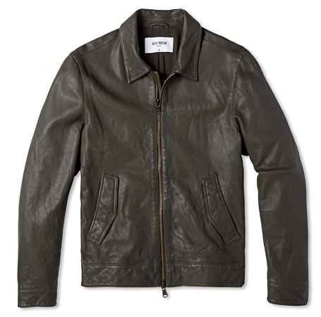 Buck Mason Washed Leather Flight Jacket