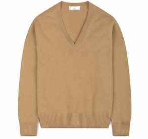 Ami Oversized Wool and Cashmere V-Neck Sweater