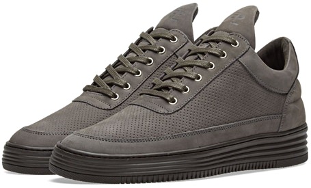 Filling Pieces Perforated Antra Nubuck Low-Tops