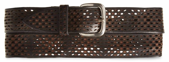 Orciani Laser-Cut Perforated Leather Belt