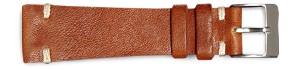 Crown & Buckle Pebbled Leather Strap