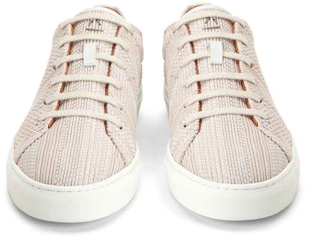 Aquatalia Andre Woven Leather Low-Tops
