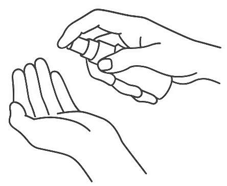 Man applying hair oil illustration