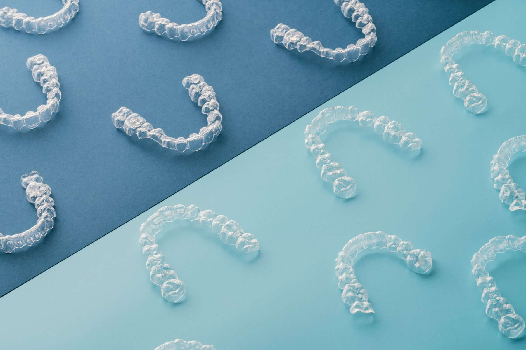 Invisible teeth straightening aligners