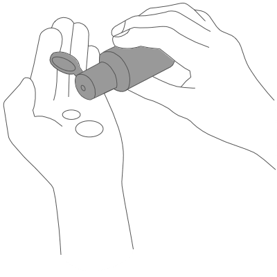 Applying toner illustration