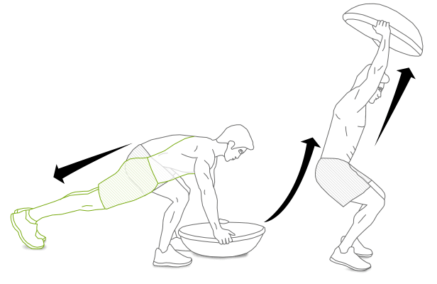 Bosu Ball Burpees Exercise