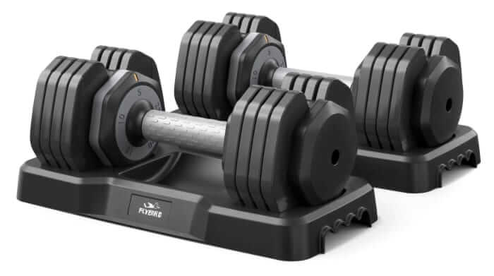 FlyBird Adjustable 25-lb Dumbbell Set
