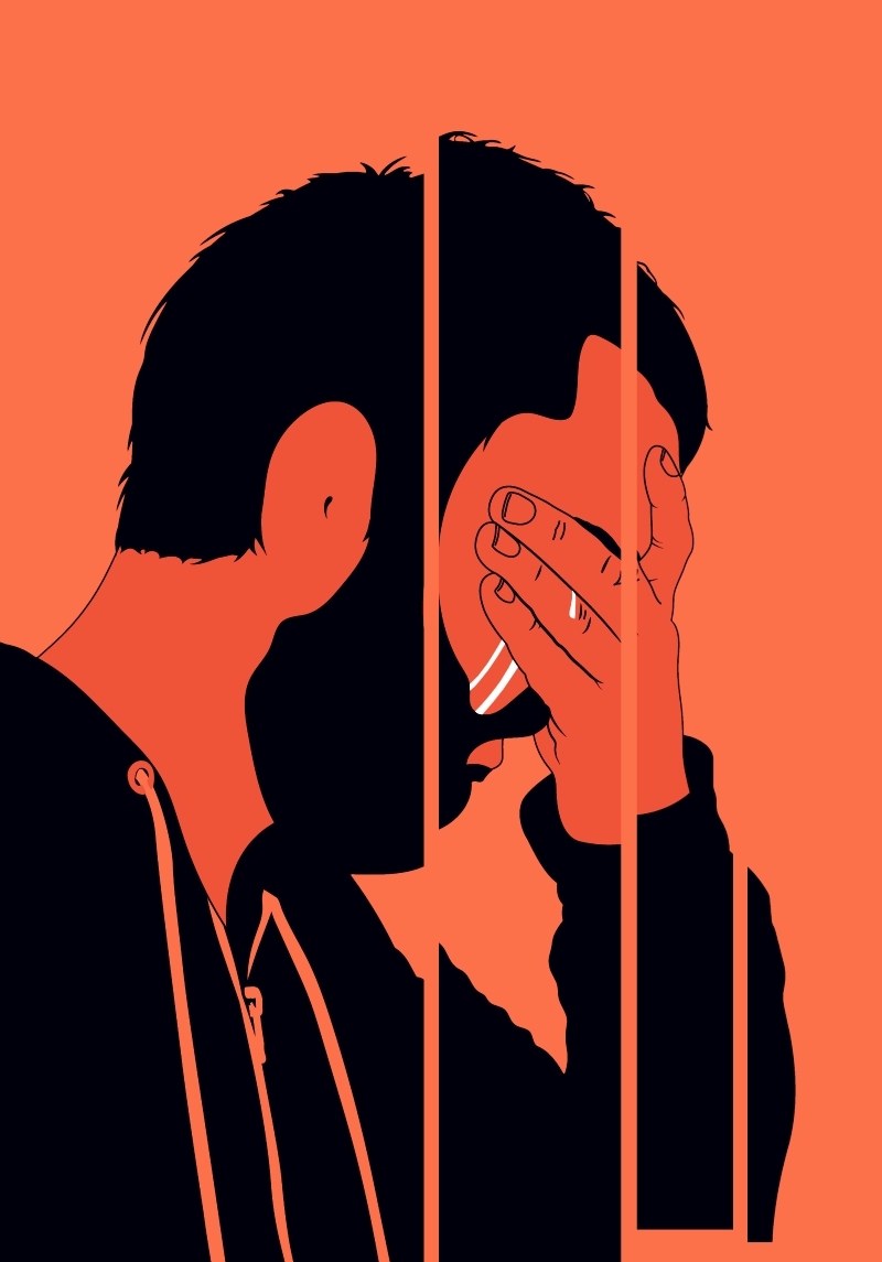 Man crying illustration