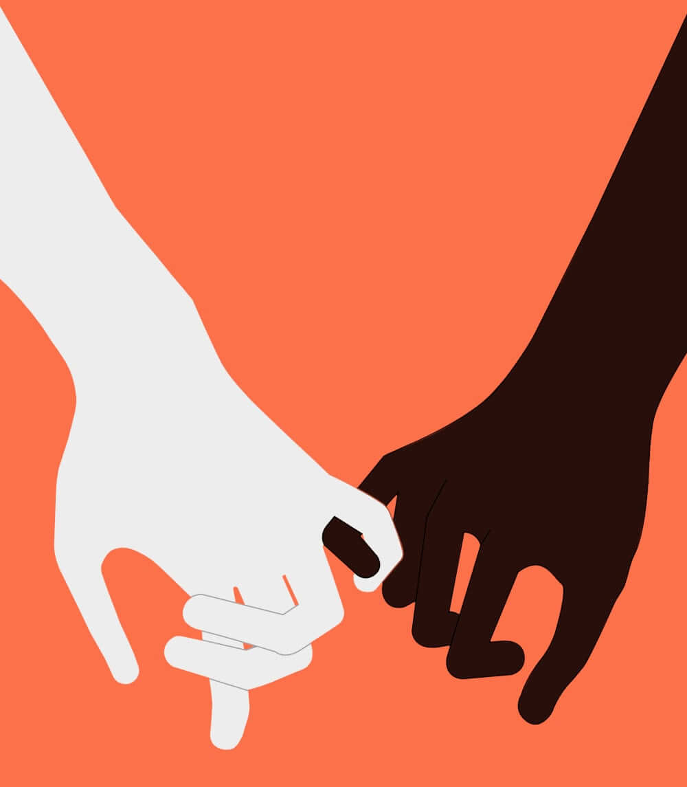 Holding hands illustration