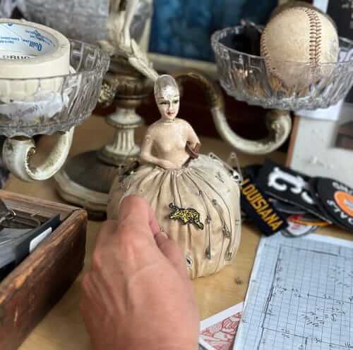 Ball gown pin cushion