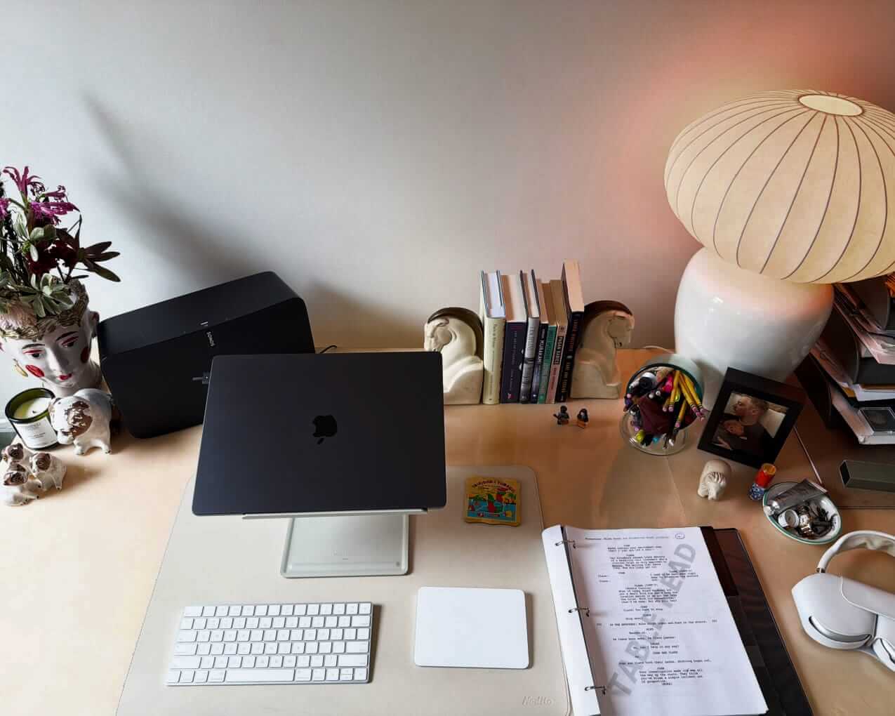 Work desk of Josh Safran screenwriter and tv producer