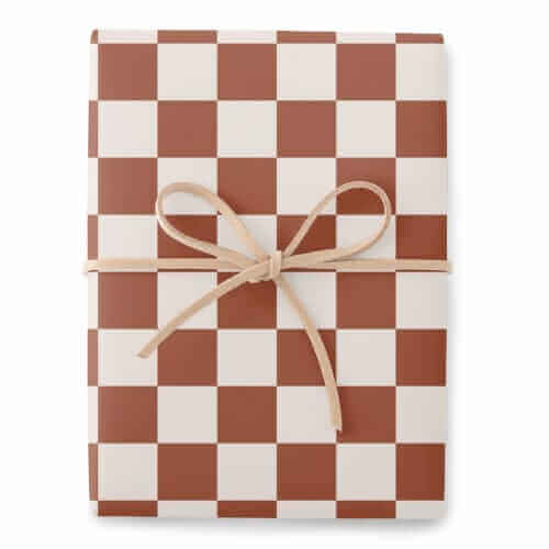 Dazzle Checkered terracotta wrapping sheets