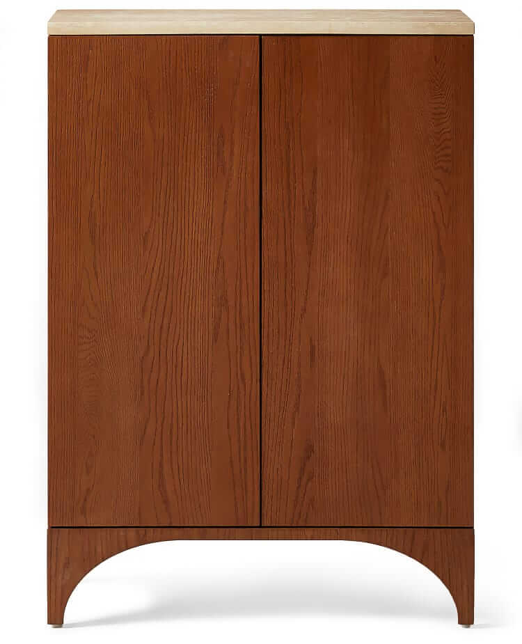 cb2 stone-topped cabinet