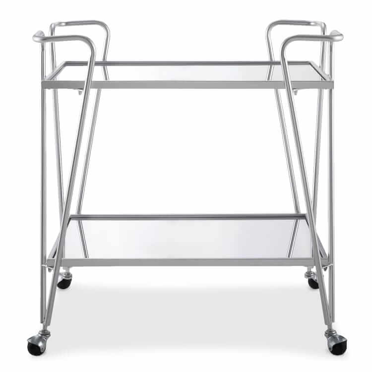linon chrome bar cart