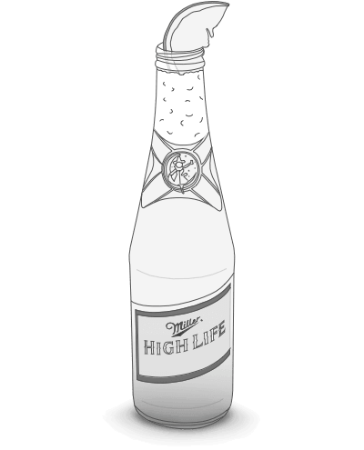 Campari Beer in a bottle illustration