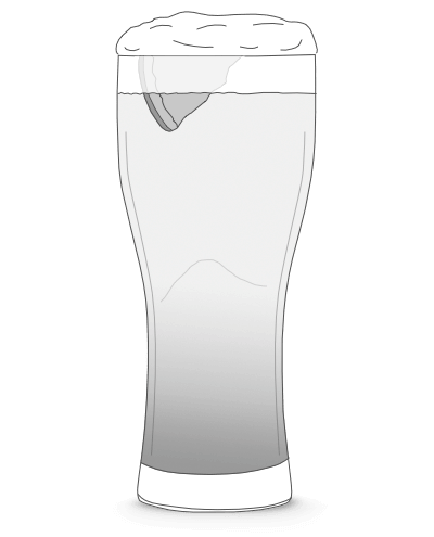 Campari Beer in a glass illustration