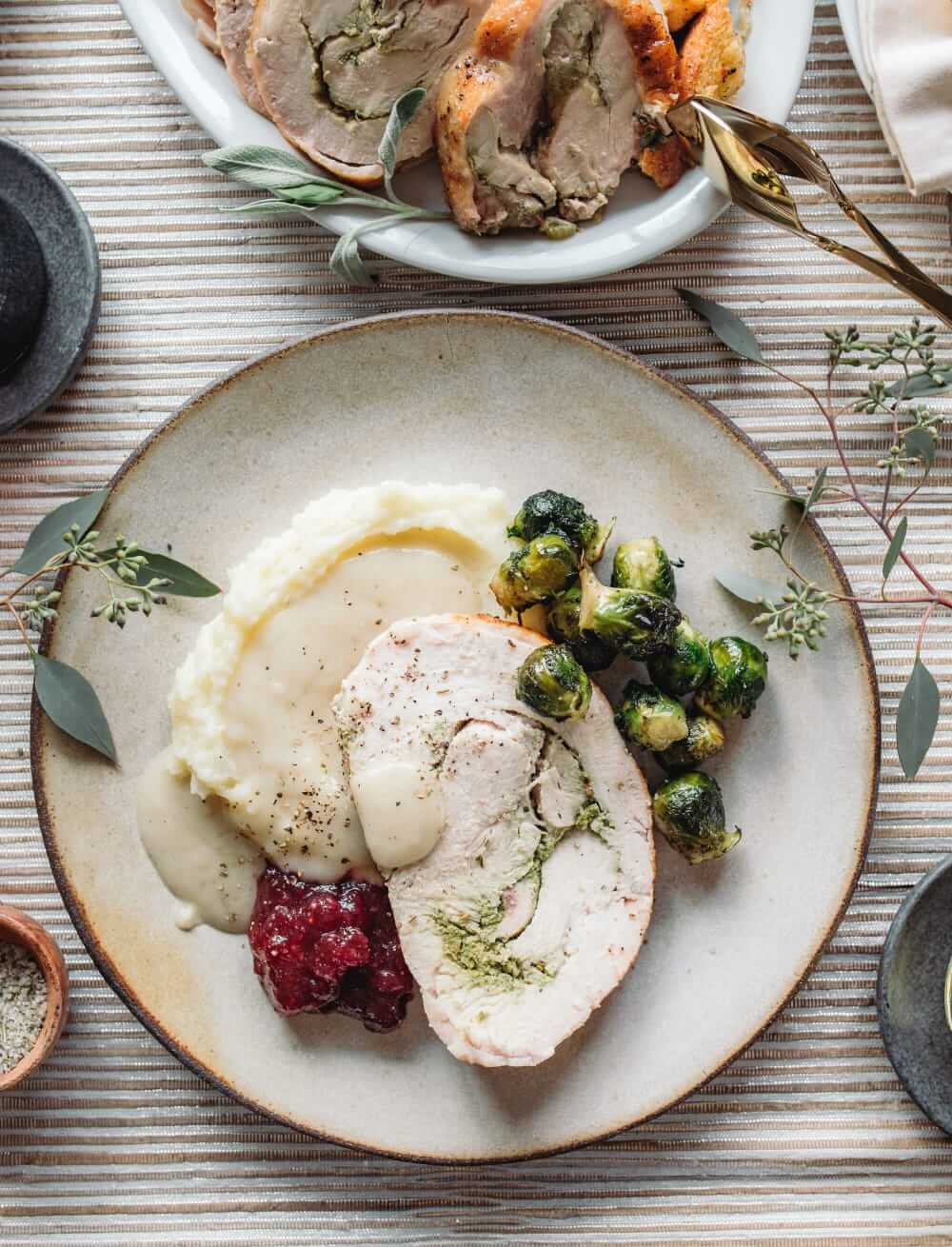 Thanksgiving turkey meal