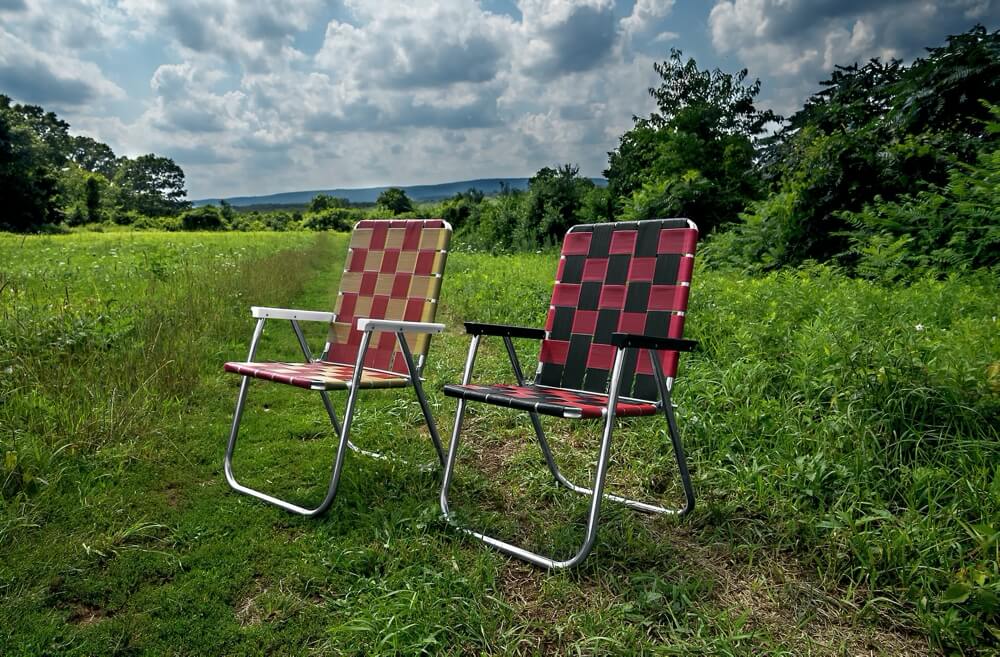 lightweight aluminum webbed folding lawn chairs