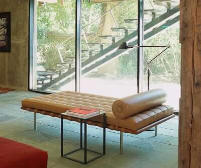 Barcelona daybed by Ludwig Mies van der Rohe