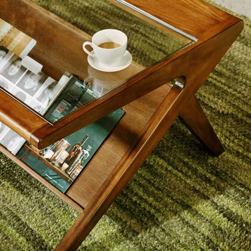 Ink + Ivy Midcentury book rack coffee table