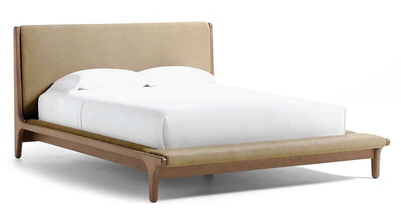 crate & barrel alrik upholstered bed