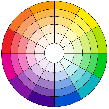 Color spectrum illustration