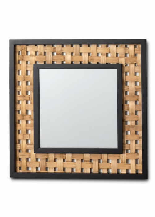 Sullivans Woven bamboo mirror