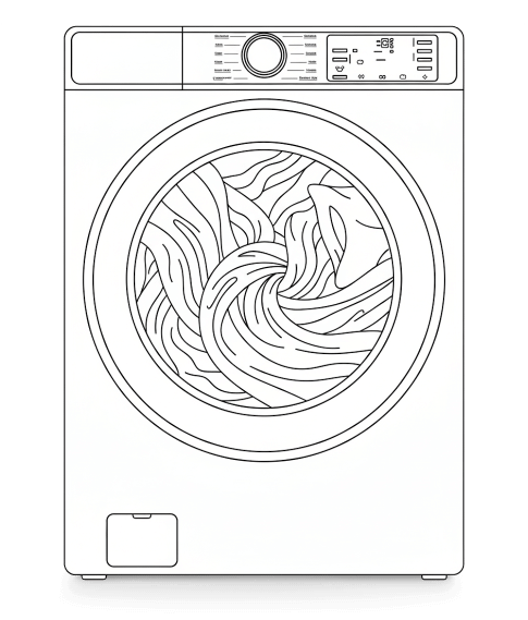 Sheets in dryer illustration