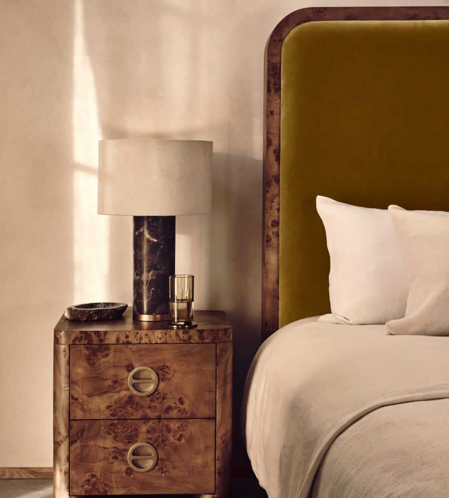 soho home warwick burl wood bedside table