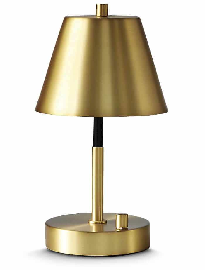 Frontgate Dixon rechargeable brass lamp
