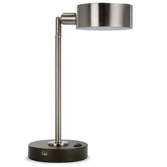 Latitude Run Brushed Steel Desk Lamp