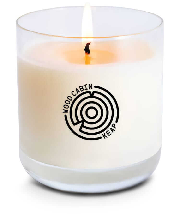 keap wood cabin candle