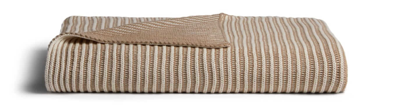 Parachute Two-toned ribbed knit throw