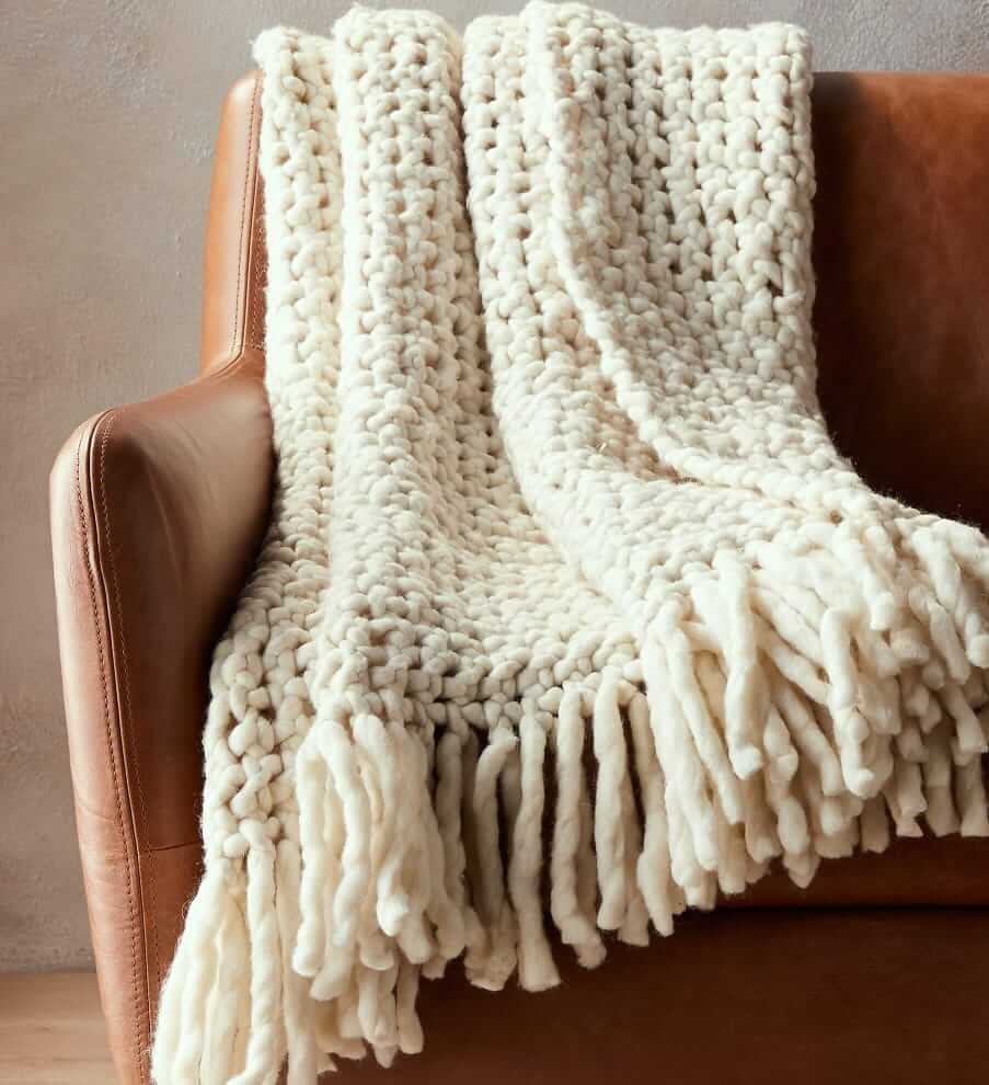 CB2 Chunky oversized knit throw