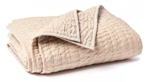Coyuchi Channel hand-stitched cotton throw