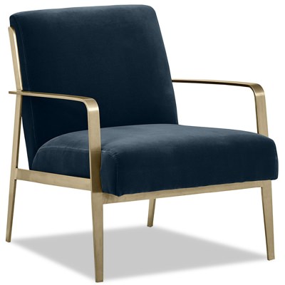 Rivet Clover Brass Accent Chair