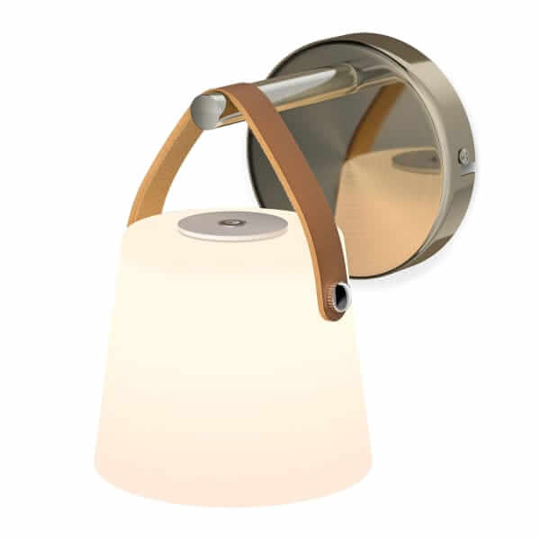 TACAHE Glass shade strap sconce