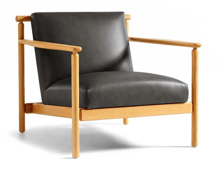 Crate & Barrel Ojai leather accent chair