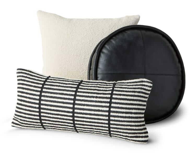 cb2 high-contrast throw pillow set